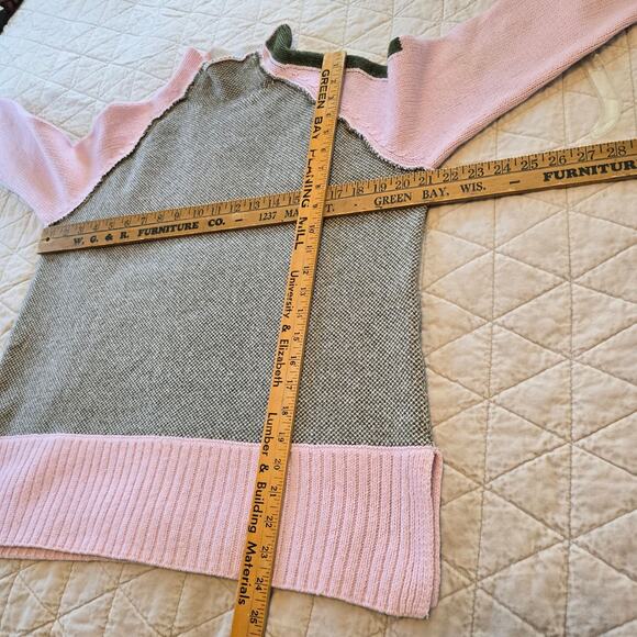 Zaket & Plover Merino Wool Colorblock Sweater Women's M Funnel Neck Casual - Picture 6 of 7